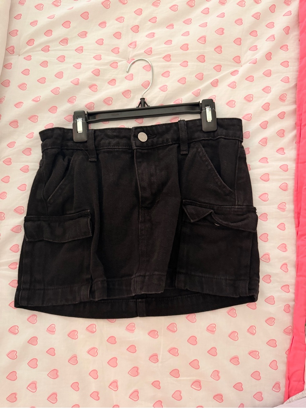 PACSUN Black Cargo Pocket Mini Skirt size 24